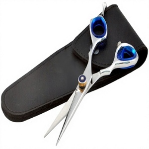 New Styled Long Handle Right-Handed Professional 6 Inch <b>Mirror</b> Polish Stainless Steel Hair Cutting Scissors for Salon Suppliers - Product Image 4