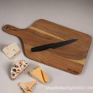 Planche à découper en bois Vesta Homes, rectangulaire, en bois massif, plateau de service pour fromage et pizza, couleur rétro LY1130 - Product Image 5