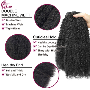 Extensiones de Cabello Humano Afro Rizado 4C 2026, 100% Cabello Humano, Trama Súper Doble - Product Image 2