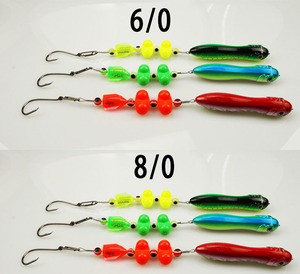 NOUVEAU Hot Catfish Fishing Pencil Spooks Rigs Hard Lure Bait 2 Rattle Steel Wire 6/0 7/0 8/0 Bn Circle Hooks Pond Lake River - Product Image 4