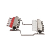 BJ35004 collecteurs en acier inoxydable 2 à 12 voies collecteur radiant à boucle nickelée de haute qualité pour système de chauffage par le sol