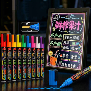 Rotulador de tiza líquida de 24 colores con punta suave de 4 mm para ventana LED, pared, vidrio, nevera, con diseño gratuito y borrado en húmedo - Product Image 4