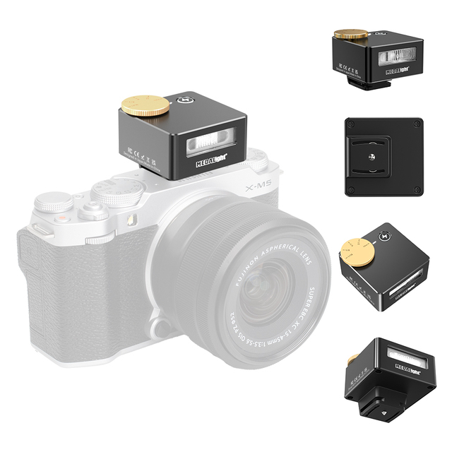 Medalight Professional Vintage Dial Design Mini CNC Crafted High-Speed Sync Rechargeable Aluminum Alloy Flash for Cameras