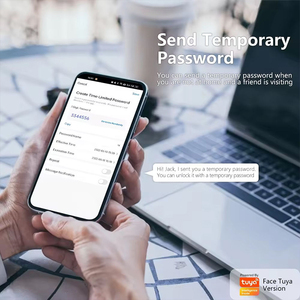 OEM Tuya Video Smart serratura 3D riconoscimento del volto Smart Home Camera porta in alluminio in lega di zinco con Password Digital Smart Lock - Product Image 3