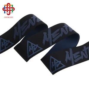 Custom Printed Elastic Band Fashion Label Polyester Woven Knitted Underwear Waistband Soft Jacquard Webbing Tape