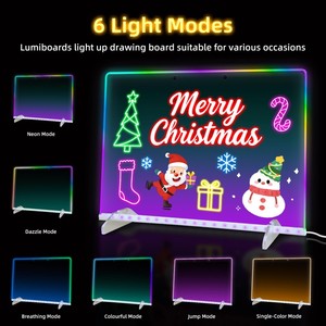 Quadro de Notas LED de 7 Cores, Quadro de Desenho Iluminado para Crianças com Adaptador Incluso - Product Image 3