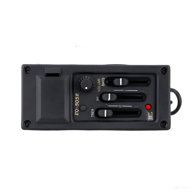 EQ-505R 3-Band Acoustic Guitar Preamp with Right Hand Pickup Plastic & Metal Amplifier Guitar Picks Durable-Guitar Parts