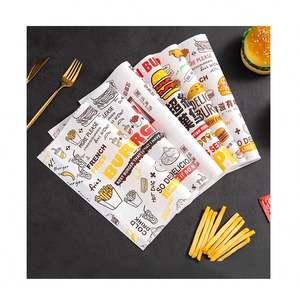 Papier d'emballage brun anti-graisse enduit de PE jetable avec impression de logo pour hamburgers, sandwichs, pizzas, pains et autres aliments - Product Image 6