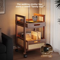 Meilleures ventes : Chariot de service multi-niveaux avec rangement pour collations, idéal pour cafés, librairies et restaurants, utilisable comme table d'appoint ou support de canapé