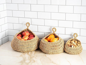 Panier à fruits bohème suspendu au mur, benne de cuisine pour légumes, porte-légumes pour pommes de terre, oignon et ail, vente <span class=keywords><strong>en</strong></span> gros, pièces - Product Image 5