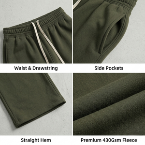 7781 Pantalon de survêtement personnalisé pour homme, coupe oversize à jambe large, style streetwear décontracté, en molleton marron uni, épais, avec cordon de serrage, pour la détente - Product Image 4