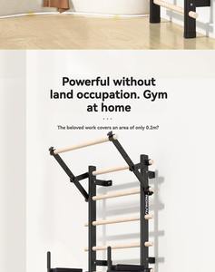 Equipo de Entrenamiento Multifuncional con Marco de Madera Acanalado para Uso Comercial en Interiores, para Prensa de Piernas, Ejercicios de Hombros Individuales y Dobles, y Estiramiento en Salas de Baile - Product Image 6