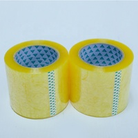 Ruban adhésif d'emballage BOPP super transparent 48 mm x 100 m, prix d'usine, logo personnalisé imprimé, pour scellage de boîtes