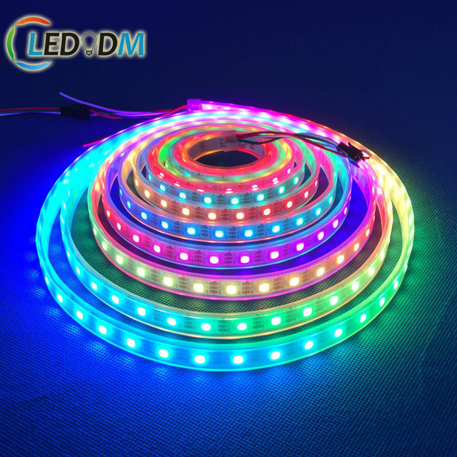 Dc5V Ws2812B Sk6812 RGB Addressable Led Strip Light 30 60 96 144 Leds Ip20 Ip65 Ip67 Ip68 SPI DMX Digital RGB Led Light Strip