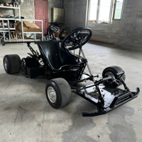 Kart de Carreras de Gasolina de 125 CC y 4 Tiempos, Gokart para Adultos de 8 Litros con Pedales y Estructura de Hierro para Derrapes al Aire Libre