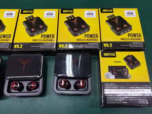 2024 nouveaux écouteurs tendance M88 Plus TWS avec <span class=keywords><strong>bande</strong></span> de puissance 1200mAh 3 styles ligne de charge casque Gamer - Product Image 4