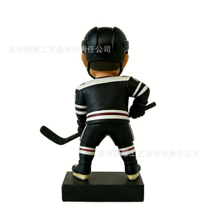 Customizable Ice Hockey Player <b>Bobblehead</b> Figurine Synthetic Resin Sports Gift Decorations - Product Image 2