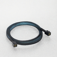 Câble adaptateur Mini SAS SFF 8643 vers 8087, noyau en cuivre, indice de protection IP66, longueur 500 mm, pour connexion interne de serveur