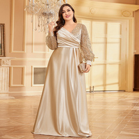 Robe de Soirée Maxi Luxe à Manches Longues Pailletée IMPEREA Plus 2024 pour Femme, Robe de Bal de Fête, Vestido de Fiesta Largo y Elegante