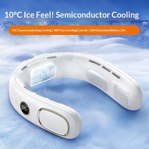 Ventilador portátil recargable por USB, diseño de cuello Mini, tres opciones de velocidad del viento, tecnología sin aspas sin hojas para uso doméstico al aire libre - Product Image 2