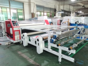 เครื่องรีดร้อนไฮดรอลิกขนาดใหญ่ 1900 มม. แบบลูกกลิ้ง สำหรับงานพิมพ์ลายเสื้อผ้าสิ่งทอ ระบบอัตโนมัติ พร้อมผ้าห่มถ่ายโอนความร้อนแบบซับลิเมชั่น - Product Image 2