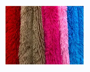 Kain bulu domba Pv pabrik Cina untuk mainan bulu buatan kain mewah PV untuk penutup Sofa/mantel/selimut