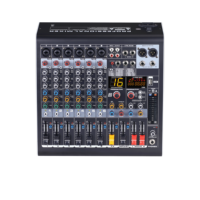 Contrôleur DJ professionnel 6/8/10 canaux en métal, table de mixage audio avec égaliseur 3 bandes, entrée USB MP3 pour l'enregistrement sur ordinateur et la lecture de musique