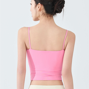 Top de yoga sexy con copas fijas, tipo camiseta interior con <span class=keywords><strong>tirantes</strong></span>, espalda hermosa, para mujer, de verano, de secado rápido y transpirable - Product Image 6
