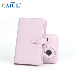 Large Capacity 3-Inch Mini Solid Color Photo Album with 108 Pages Multi-Functional Card Ticket <strong>Storage</strong> Folder PU Material - Product Image 4