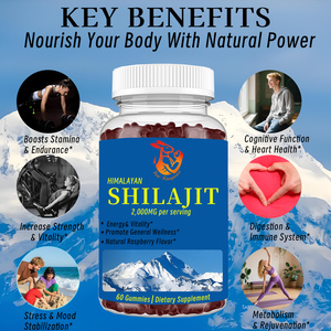 Gomitas de Shilajit de Alta Potencia para un Metabolismo Saludable, Promueven la Salud del Corazón, con Extracto de Ginseng y Pimienta Negra, Suplemento en Gomitas - Product Image 6