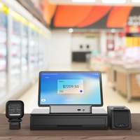 Tablette POS polyvalente pour hôtel, restaurant, réception, tablette NFC frontale 12 pouces, caisse enregistreuse à écran tactile pour boutique de vente au détail