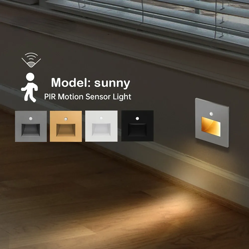 PIRLedセンサーウォールランプ階段ステップ廊下寝室リビングルーム屋内モダンウォールライトフィクスチャ用埋め込み式ウォールライト