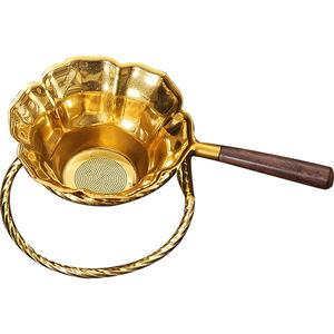 Kung Fu <b>Tea</b> Filter 304 Stainless Steel Petal Shape Gold Silver <b>Tea</b> Strainer For Afternoon <b>Tea</b> <b>Sets</b> - Product Image 5