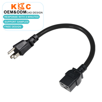 Câble d'alimentation américain Nema 5-15p 14/3 110V, rallonge C19 UPS APC PSU, câble d'alimentation CA 1M-3M