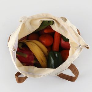 Bolsa de Lona Resistente con Logotipo Personalizado, para Compras, Viajes, Playa, Reutilizable, Ecológica, de Algodón, Tipo Tote - Product Image 3
