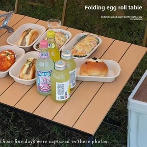 Mesas y Sillas Plegables para Acampar al Aire Libre <span class=keywords><strong>con</strong></span> Aleación de Carbono - Juego de Muebles para Exteriores para Picnic y Uso en Puestos - Product Image 4