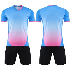 Nuovo ingrosso manica corta <span class=keywords><strong>maglia</strong></span> da calcio set di abbigliamento sportivo ad asciugatura rapida per gli studenti e le competizioni per i bambini adulti - Product Image 5