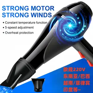 High Power And High-speed Blue Light Super Large Hair Dryer For Home Hair Salons