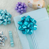 โบว์ของขวัญ24ct เคลือบโลหะสีฟ้าสีชมพูตกแต่งงานแต่งงานกล่องของขวัญห่อมินิ Pp ของขวัญพลาสติกคริสต์มาสริบบิ้นดึงดาวโบว์ - Product Image 5