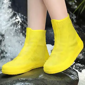 ถุงคลุมบูทกันฝนทำจากซิลิโคน,ที่คลุมรองเท้าบูทกันฝนกันน้ำใช้ซ้ำได้สำหรับผู้ชายและผู้หญิง
