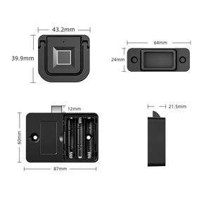 Giá Rẻ Ngang Mini Cảm Biến Tủ An Toàn Keyless Bàn Không Dây Tủ Khóa Cho Thông Minh Điện Vân Tay Ngăn Kéo Tủ Khóa - Product Image 5