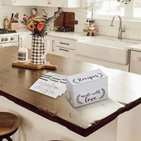 Carte de recette personnalisée 4x6 cartes de recette et coffret