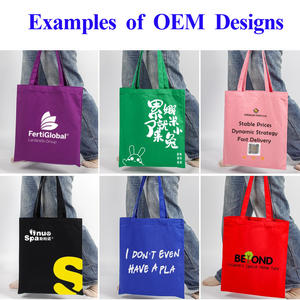 High Quality Factory Wholesale Gift Blank <b>Reusable</b> Sublimation Organic Cotton Canvas Shopping Tote <b>Bag</b> with logo for Women - Product Image 2