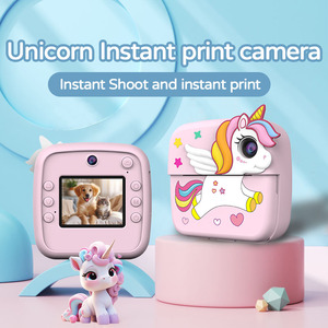 A28 Caméra d'impression pour enfants Mini caméra de <span class=keywords><strong>dessin</strong></span> <span class=keywords><strong>animé</strong></span> 2400W Vidéo 1080P Support à double objectif Impression instantanée Musique MP3 - Product Image 3