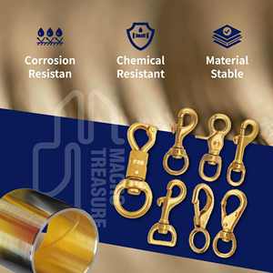 Solid Brass <b>Snap</b> <b>Hook</b> for Bag Pet Leash Keychain Custom Logo Printing Branding Options - Product Image 6