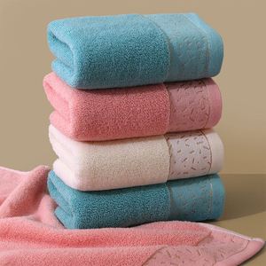 Ensemble de serviettes de bain en jacquard 100 % coton pur, doux, super absorbant, séchage rapide, brodé, couleur unie, design carré enroulé, fait main - Product Image 3