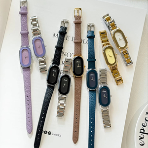 Montre pour <span class=keywords><strong>femme</strong></span> Scottie 9748, nouvelle mode élégante, résistante à l'eau, quartz, bracelet en cuir, acier inoxydable - Product Image 6
