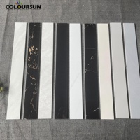 Plinthe en céramique effet marbre au design moderne, carrelage rustique pour murs intérieurs, idéal pour l'hôtellerie, type bordure