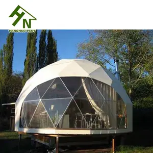 便携式房子 7 米 glamping 帐篷有家具的 glamping yurt 帐篷与厕所