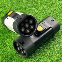 Qiaoyi GBT Type2 22kw 380v adaptateur d'entrée ca nouveau 32A connecteur de charge prise de sortie pour véhicules électriques Ev chargeur adaptateur 380V